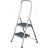 Krause Toppy XL skladacie schodíky / 2 úrovne / max. nosnosť 150 kg / pracovná výška 2,5 m / hliník, guma / strieborná/čierna