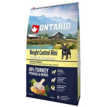 Ontario Mini Weight Control Turkey & Potatoes 6,5 kg