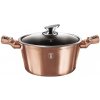 BERLINGERHAUS Kastrol s mramorovým povrchem a poklicí 20 cm Rosegold Metallic Line BH-1514