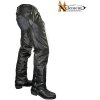 XELEMENT INSULATE CHAPS - pánské černé kožené chapsy - moto kalhoty - 34 - doprava zdarma
