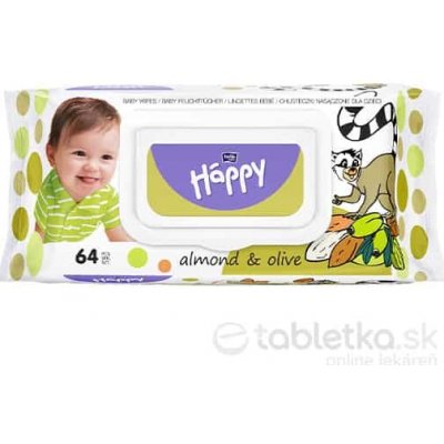 Bella Happy mandle a olivy vlhčené obrúsky 64 ks