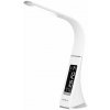 Rebel KOM1009-1 LED stolová lampa s meteostanicou biela