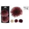 Vianočná dekorácia - Pompon na klipe 10 cm, mix/sada 2ks