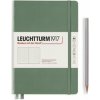 LEUCHTTURM1917 Medium (A5) Olive, 251 p., bodkovaný - zápisník
