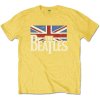 Tričko The Beatles - Logo & Vintage Flag, Dieťa,Žltá,5 – 6 rokov