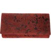 Kožená dámska veľká peňaženka WILD By Loranzo - červená - ornament