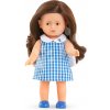 Bábika Mini Corolline Romy Corolle dlhé hnedé vlasy s hnedými očami a modré šaty 20 cm