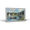 Claude Monet Claude Monet - The Bridge at Argenteuil | Obraz Vintessia v ráme Rozmery obdĺžnik: 50x75, Rám: Čierny matný-alu