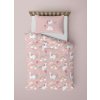 Faro Detská bavlnená posteľná bielizeň Jednorožec 160x200 cm + 70x80 cm ružová