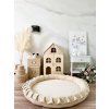 Detské VELVET hniezdo/podložka na hranie - Krémové