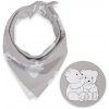 Biante Detská šatka Sandra SA-733 Zamilované ľadové medvede na svetlo sivom