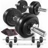 Hop-Sport Sada liatinových činiek 2x15kg s predĺženým hriadeľom