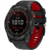 VSETKONAMOBIL 128043 SPORTY QUICK FIT Vymeniteľný silikónový remienok Garmin - šírka 22mm BLACK-RED