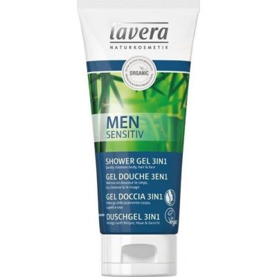 Lavera Men Sensitiv vlasový a tělový šampon pro muže 3v1 200 ml