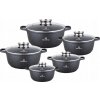 Súprava hrncov Zilner Premium Black hliníková 10 ks indukcia plyn