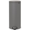 Pedálový odpadkový kôš NEWICON 30 l, minerálne šedá, Brabantia