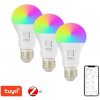 Immax NEO SMART sada 3x žárovka LED E27 11W RGB+CCT barevná a bílá, stmívatelná, Zigbee, TUYA