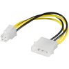 Kábel napájací interný 5.25 Molex na P4 4pin M/M 0.15m
