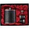 Ploskačka BLACK 210ml s lievikom a pohárikmi (Darčekový set so 2 pohárikmi a lievikom – elegantný doplnok na každú príležitosť)