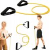 DrFit Odporová guma na cvičenie s rúčkami, žltá, odpor 4.5 kg