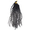 Africké Vlasy Water Wave kučeravé čierna-tmavá sivá ombré PT-03