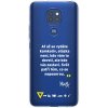 Picasee silikónový prehľadný obal pre Motorola Moto G9 Play - Kazma - SVĚT PATŘÍ TĚM, CO SE NEPOSEROU