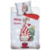 Tiptrade - Bavlnené posteľné obliečky Vianočný škriatok / 140 x 200 cm + 70 x 90 cm / 100% bavlna