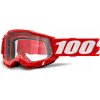 Zjazdové okuliare 100% ACCURI 2 ENDURO MTB Clear Lens - Red White