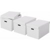 Archivačná krabica ESSELTE Home, veľkosť L, 35.5 x 30.5 x 51 cm, biela - set 3 ks (628286)