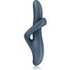 Satisfyer HEAT FLEX 4 vibrátor so stimulátorom klitorisu Grey 23 cm