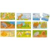 Goki mini kto kde býva 14 x 7 x 03 cm 9 motívov farebné 1 sada 18 dielov