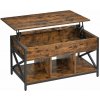 Songmics a Vasagle Konferenčný stolík Bory s predlžovacou doskou, hnedo-čierny