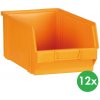 ArtPlast Plastové boxy BASIC, 305 x 480 x 177 mm, 12 ks, žltooranžová