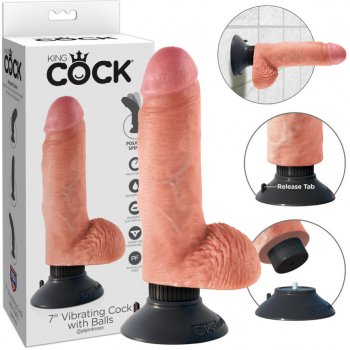 Pipedream King Cock 7" Vibrating Cock with Balls