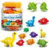 Woopie figúrky Montessori dinosaury vzdelávacie učenie pśmen hra na skladanie