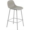 Muuto Fiber Stool 65cm s opierkou tube base + grey