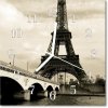 Nástenné sklenené hodiny Paríž 30x30 cm
