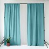 Tyrkysový ľanový záves 140x170 cm Coastal Blue – Linen Tales