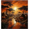NORIMPEX Diamantové maľovanie Západ slnka v Afrike 30 x 40 cm