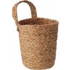 Košík okrúhleho tvaru z morskej trávy v prírodnej farbe s pleteným uškom 18 x 20 cm 40562