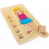 Viacvrstvové puzzle ľudské telo dievčatko