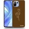 Picasee silikónový prehľadný obal pre Xiaomi Mi 11 Lite - Brown flowers