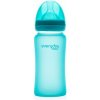 Everyday Baby sklenená fľaša s termosenzorom, 240 ml, modrá