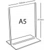 Plexi stojánek T A5 na výšku - A5 PX-T-V - 215x150mm - 1 ks