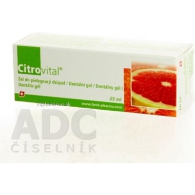 Herb Pharma Citrovital dentálný gel pre dospělé 25 ml