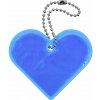 Reflexný prívesok SRDCE - modrý