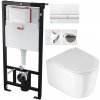 ALCA Predstenový inštalačný systém s bielym tlačidlom M1710 + WC DEANTE Jasmin so sedadlom RIMLESS /VÍROVÉ SPLACH/ AM101/1120 M1710 JA1