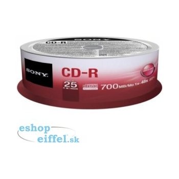 Sony CD-R 700MB 48x, 25ks