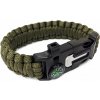 Verk 14372 Náramok prežitia Paracord 5 v 1 khaki
