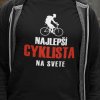 Tričko s potlačou Najlepší cyklista na svete Pánsky Čierna M